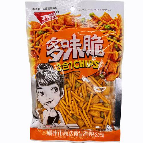 五味园多味脆薯条PK脆青豆小方角虾条三合一油炸型膨化零食品包邮