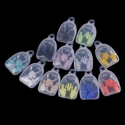 Soft Swimming Earplugs Nose Clip Case Protective Prevent Wat