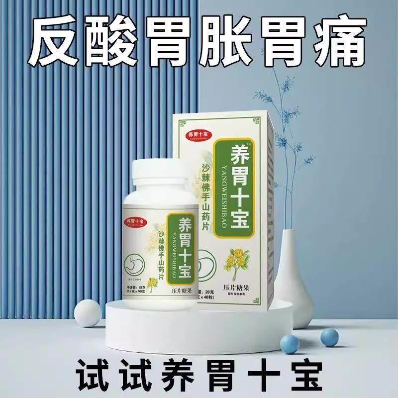 养十宝 调理肠胃难受胃痛反酸胀气沙棘胃山药鸡内金片FPUV旗舰店