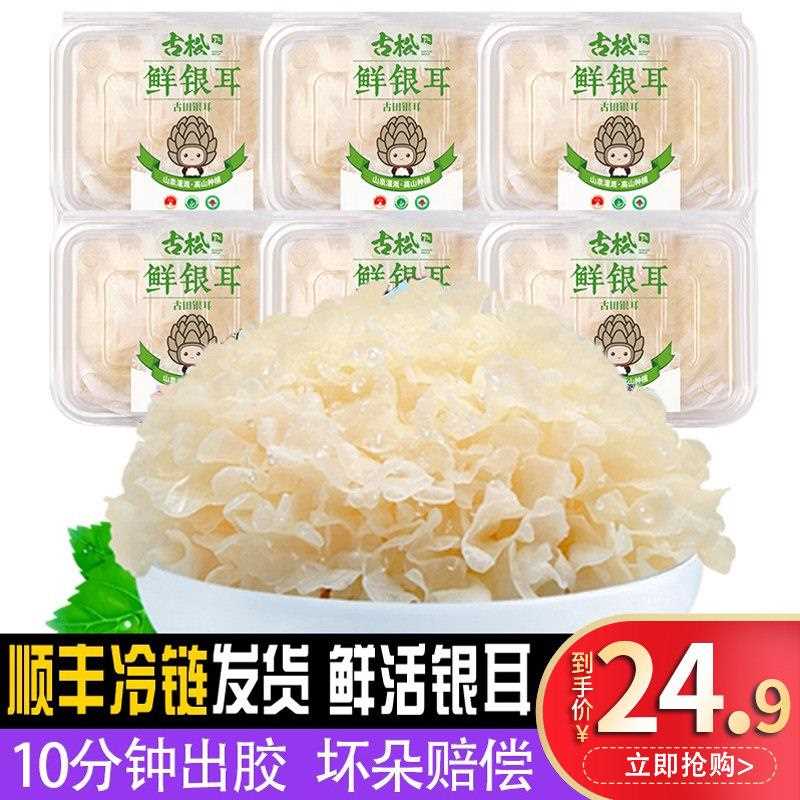 莲子羹古松福建特产古田新鲜银耳非干货雪耳丑耳 白木银耳莲子羹