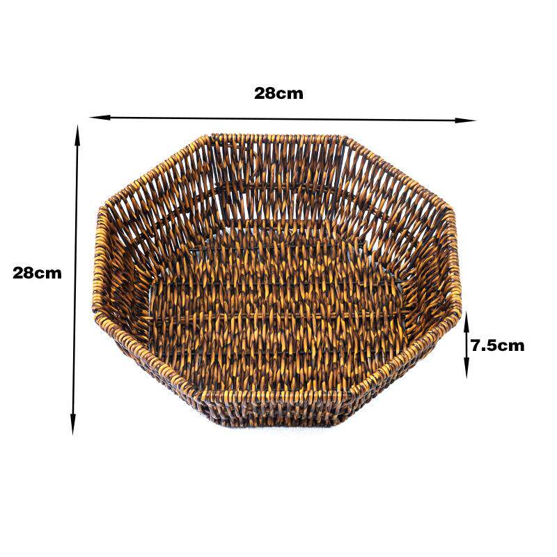 下午茶点心盘饼干炸物仿藤编水果篮包子筐配菜宾馆收纳桌面摆摊