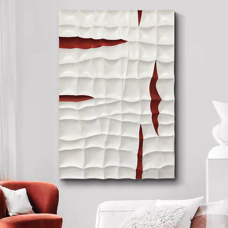 3D简约客厅立体浮雕客厅沙发背景墙砂岩装饰画创意立体入口画悬挂