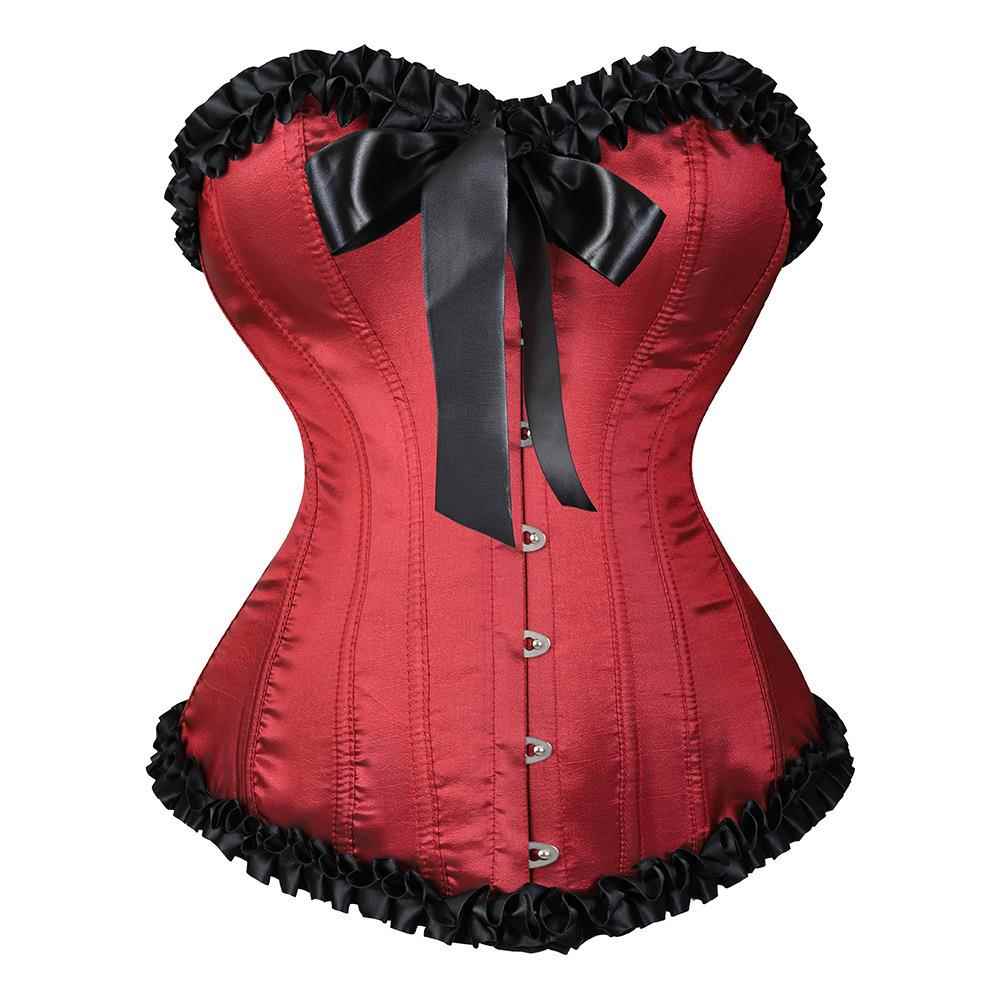 Corset Shaper Bowknot Color Accordion Big Body Lace Satin