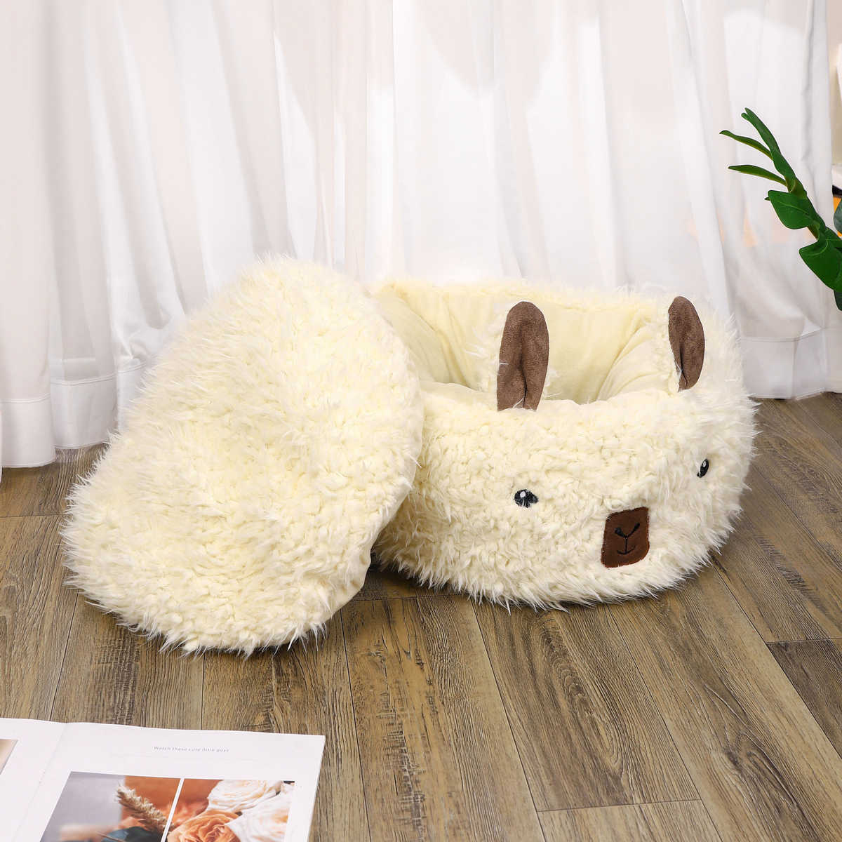 猫窝冬季保暖加厚分离式宠物羊驼系列窝四季通用猫窝狗窝厂家批发