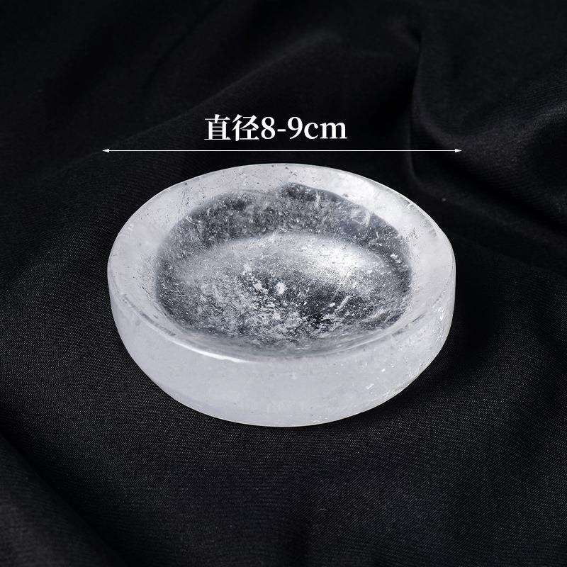 天然白水晶碗雕刻件 白水晶原石打磨供佛消磁碗 水晶碗工艺品摆件