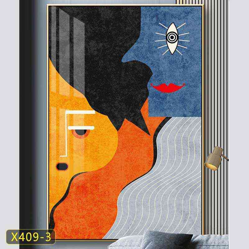 贸挂画画外晶高级过道墙瓷玄关客厅感玄关背景抽象画装饰画