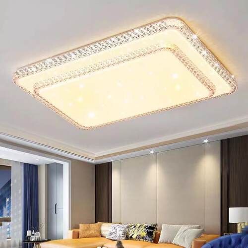 客厅层灯福比家佳双晶313钻年新款led用吸顶灯长方形大厅灯具