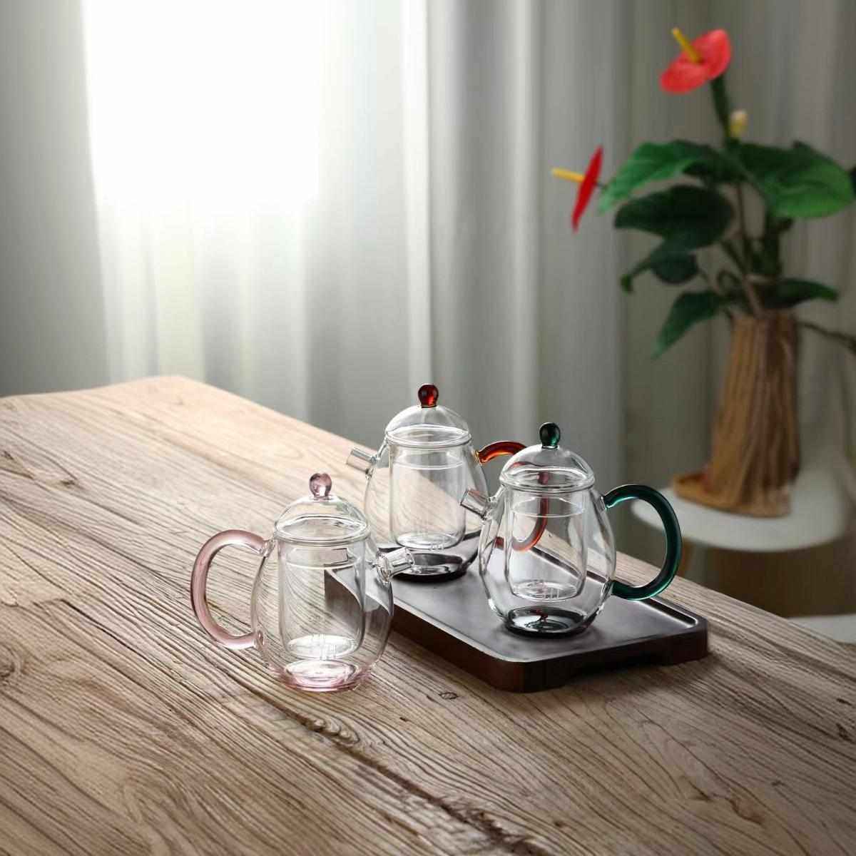 用茶壶玻璃蛋硼壶迷你壶泡茶单喝硅壶一人嘴一人对彩色小龙高,餐饮具,茶壶,淘宝优惠券,粉丝福利购,淘宝优惠卷