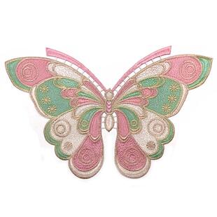 彩色重工色织绣花蝴蝶领 金线刺绣 大号假领子 水溶蕾丝领花 镂空