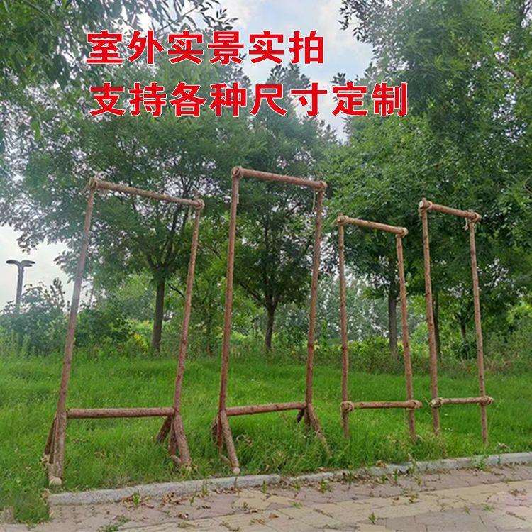 户外野营装饰氛围挂布背景杉木框架落地式户外露营挂布木架子