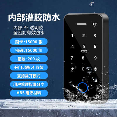 防水电子门禁系统一体机公司门禁磁力锁套装手机开锁IC刷卡密码锁