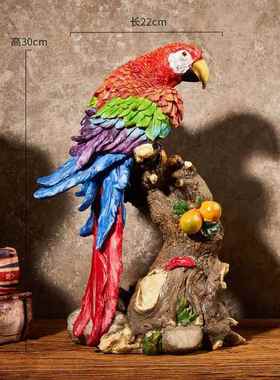 高档北欧仿真大家嘴鸟模型花园摆件书柜小客厅庭院鸟装居饰工艺品