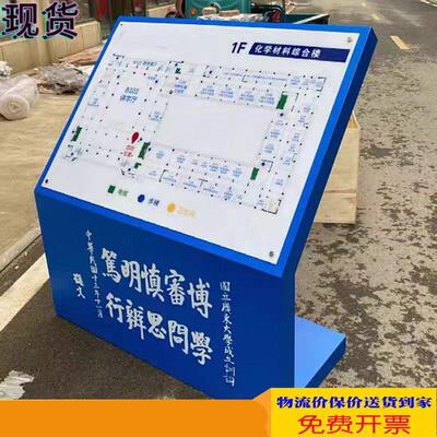 斜面导视牌平面总图立式广告牌导览台导览导向台楼层索引牌指示牌