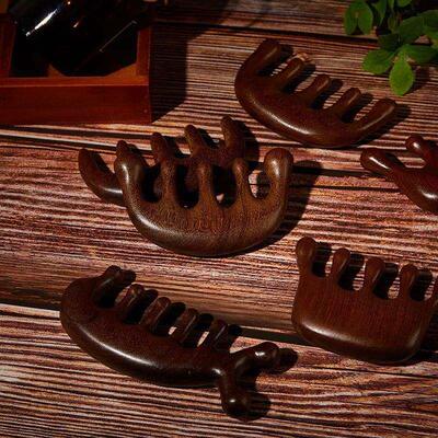 Wood Therapy Massage Comb Head Face Scalp Gua Sha Massager N