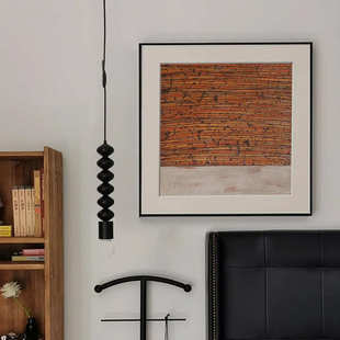 炽热 侘寂中古风橙色抽象装饰画现代简约民宿酒店床头玄关挂画