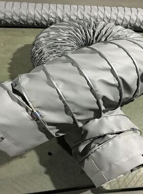 道风管灰色通耐高温FDG风筒玻璃抽纤维布工业管伸缩排风风管