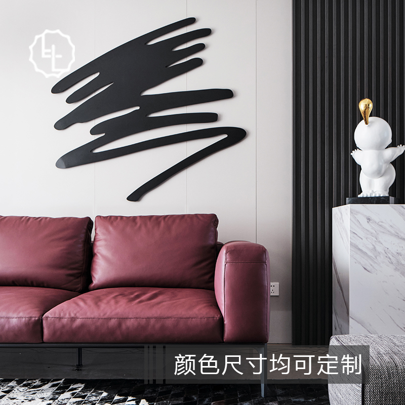 现代简约高端北欧客厅沙发背景墙餐厅走廊装饰画立体木雕装置挂画图片