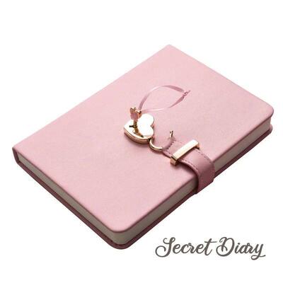 Secret Notebook Ruled Journal Lined Diary With Heart Lock Cr