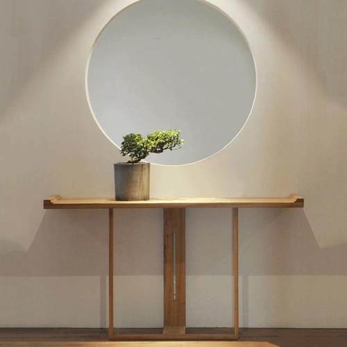 现代新中式简约条案几玄关台轻奢入户靠墙窄桌禅意过道端景台供桌