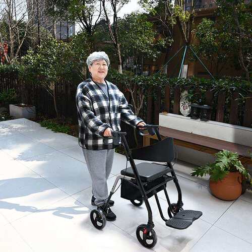 手动轮椅车折叠便携老人残疾人轮椅车代步助行器便捷出行