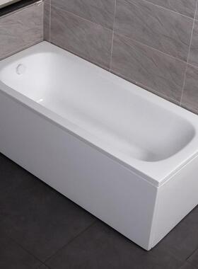 哑光白色亚克力拆装裙边浴缸酒店民宿工程matt panel bathtub