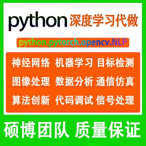 python深度机器学习代编java代码c语言程序算法代画图像信号处理