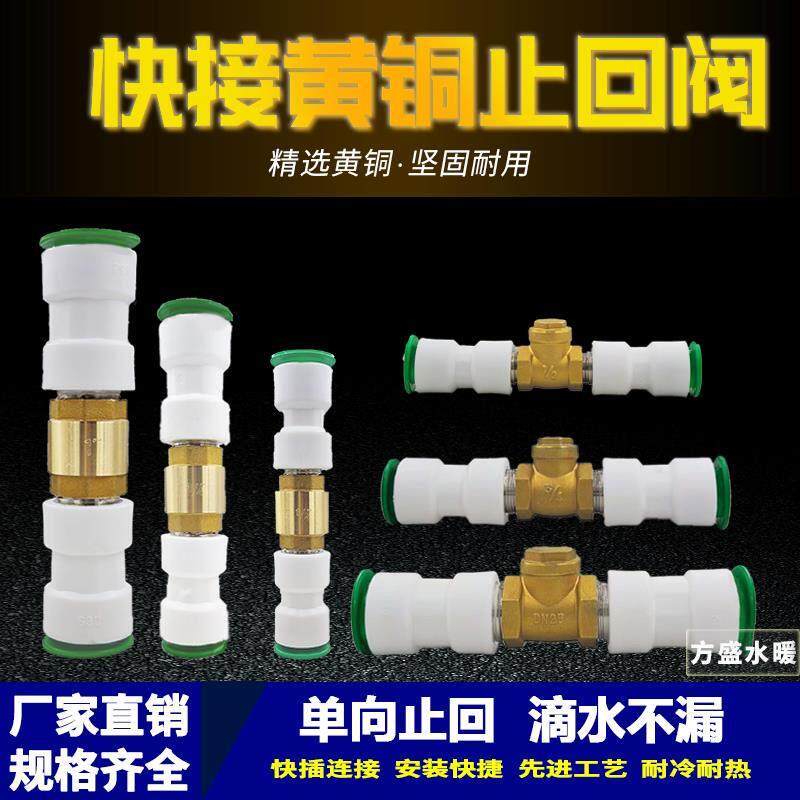 ppr快接止回阀PE止逆阀20快插25快速接头免热熔止回阀防水倒流阀图片