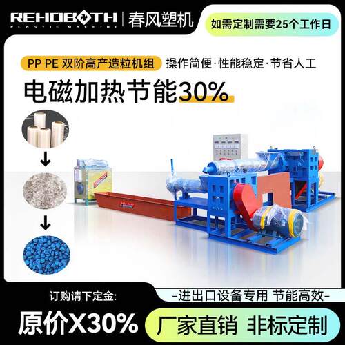 厂家直销PVC塑料造粒机双阶塑料颗粒回收机CF-双阶碎料造粒机保修