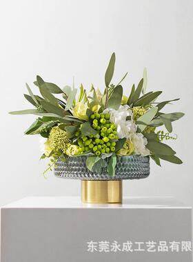 现代北欧高端仿真花艺套装摆件餐桌卧室咖啡馆商场浴室绿植装饰品