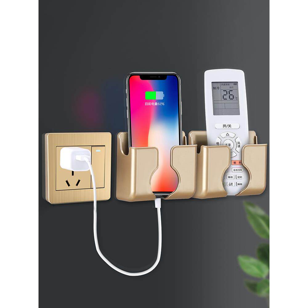 遥控器收纳盒免打孔电视空调墙壁挂挂壁式床头手机置物架挂架