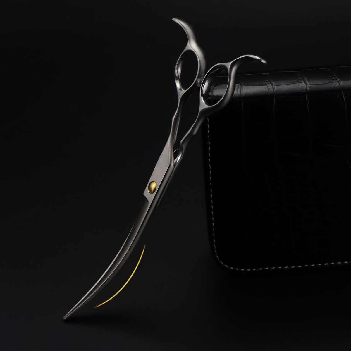 高档双尾弯 哑光7.0寸弯剪宠物剪 专业级 上下弯 宠物师专用