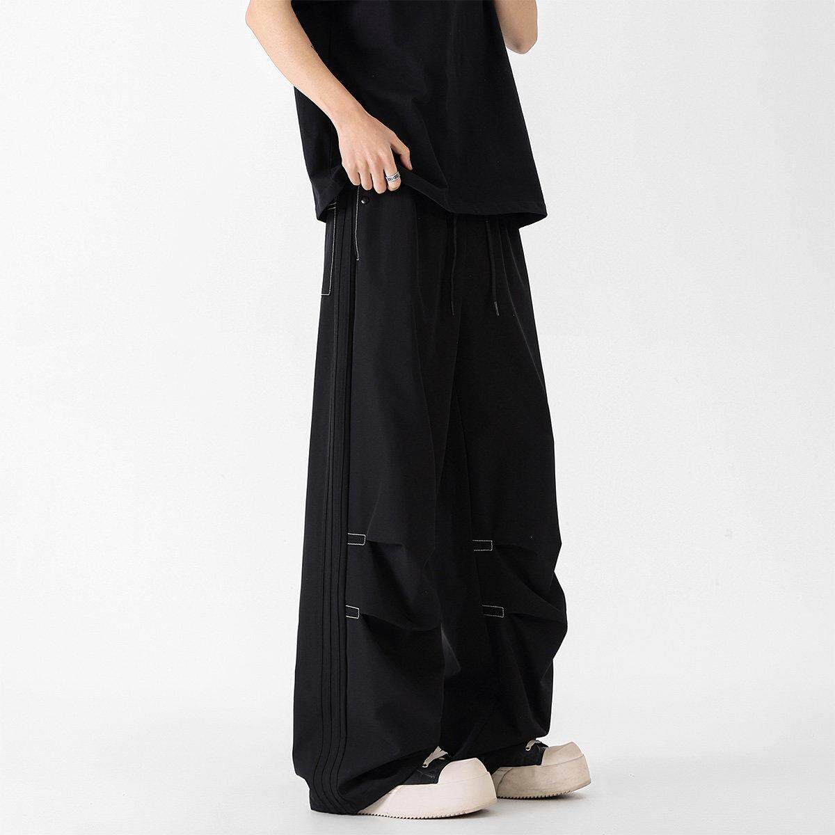 ZMOGEE美式裤子男夏季薄款宽松直筒速干冲锋裤垂感百搭运动休闲裤