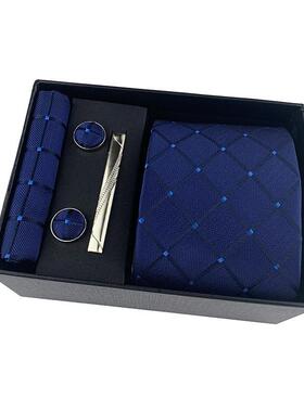 Formal Neckties Tie Clip Hanky Cufflink Men Gift 领带套装