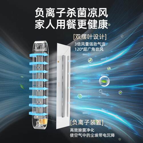 新款无叶风扇灯餐厅吊灯现代简约吊扇灯静音轻奢吊灯餐桌一体