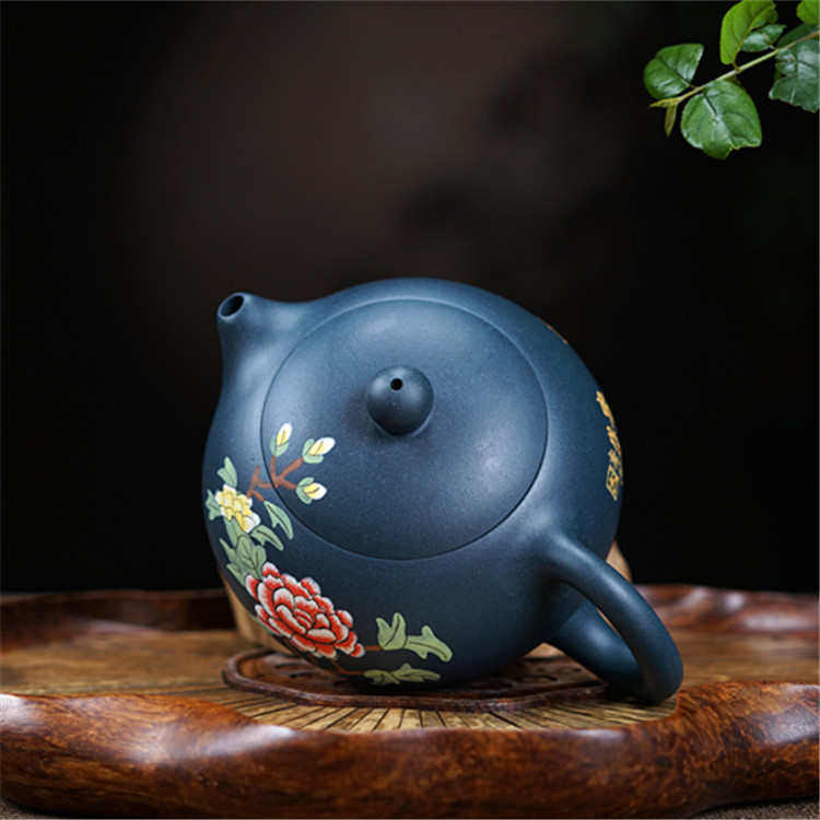 西施  宜兴原矿民国绿手工制作彩绘紫砂茶壶茶具批发