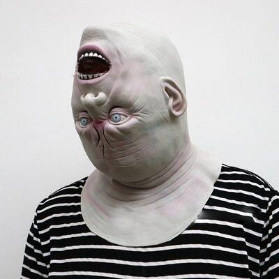 Halloween Adult Zombie Mask 万圣节恐怖倒脑袋丧尸僵尸头套面具