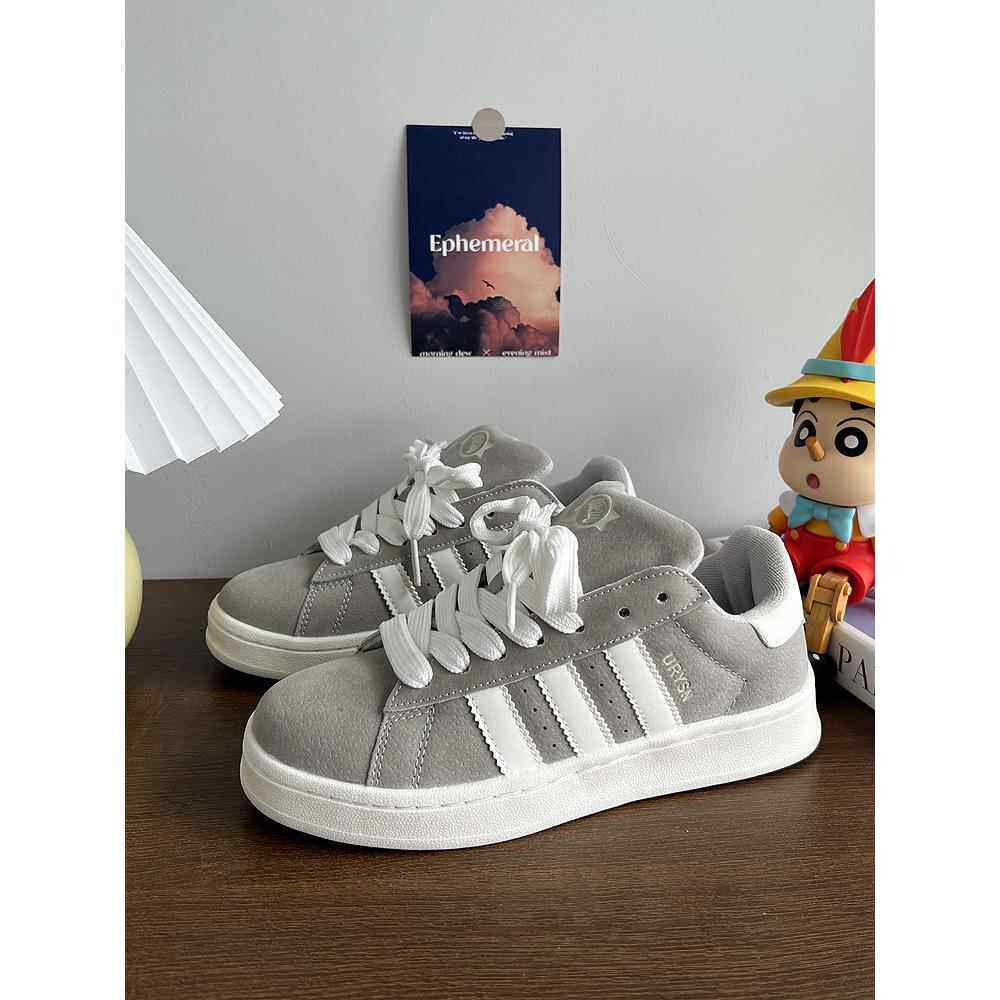 春季休闲防滑板鞋男款美式男小众鞋子增高新款情侣休闲厚底面包鞋