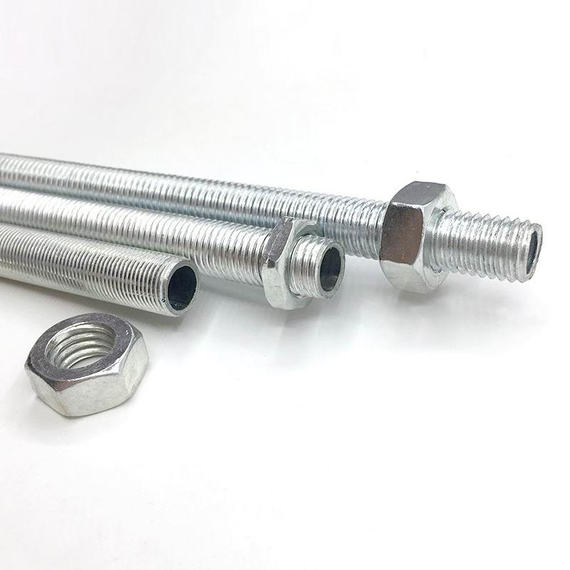 穿线牙管1米镀锌空心全牙管丝杆灯具牙条M6M8M10-M32吊杆螺杆