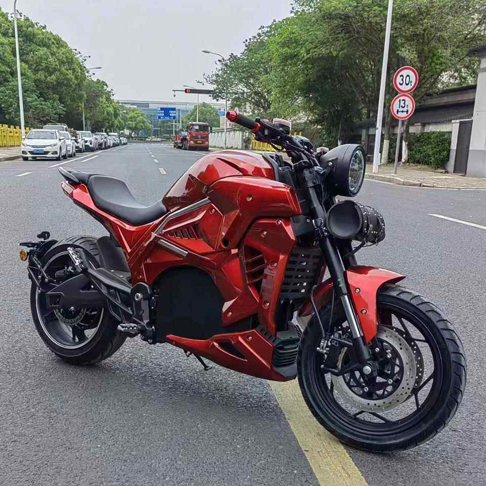 外贸出口源头欧美大功率电动大魔鬼高速电摩5000W超宽胎公路趴赛