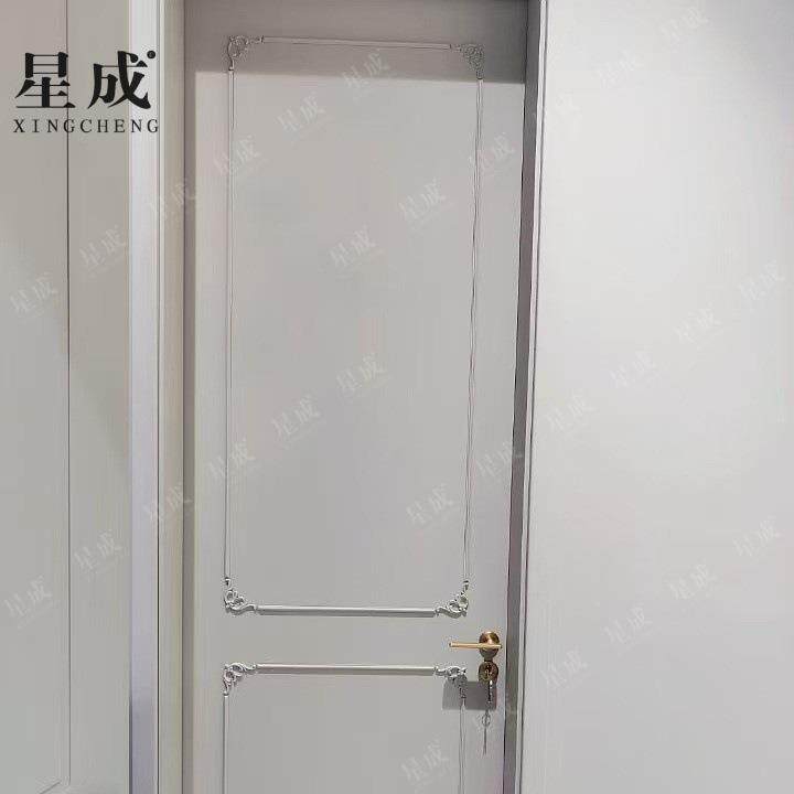 法式静电喷粉房门防潮环保室内门带精美角花木门