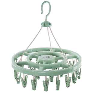 圆形的晾衣架带夹子多功能家用装晒袜子架子加厚挂钩内衣袜子衣服