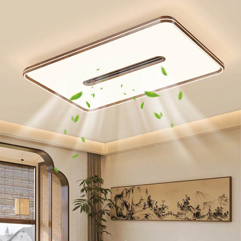 负离子数显无叶风扇灯客厅吸顶灯现代简约带净化风扇餐厅卧室主灯