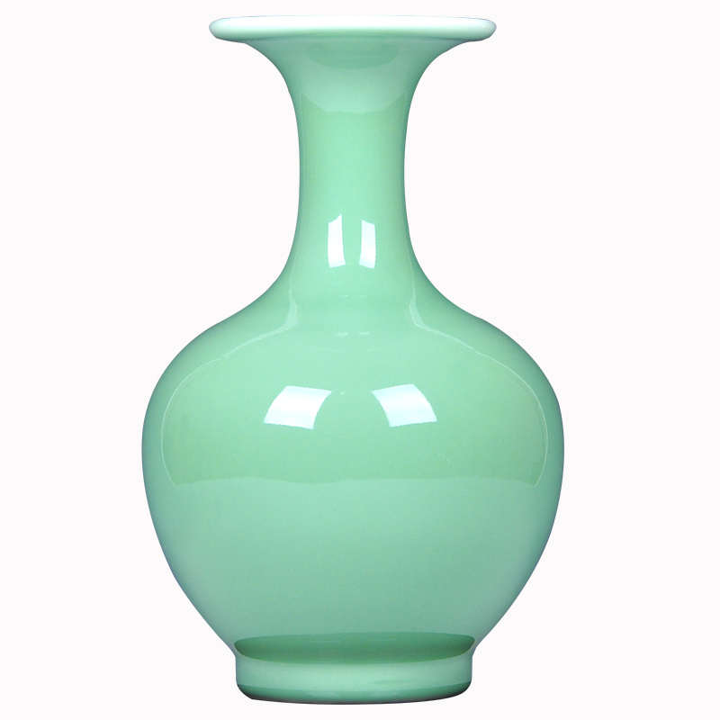 景德镇陶瓷器影青颜色釉赏瓶陶瓷花瓶现代时尚装饰工艺品客厅摆件