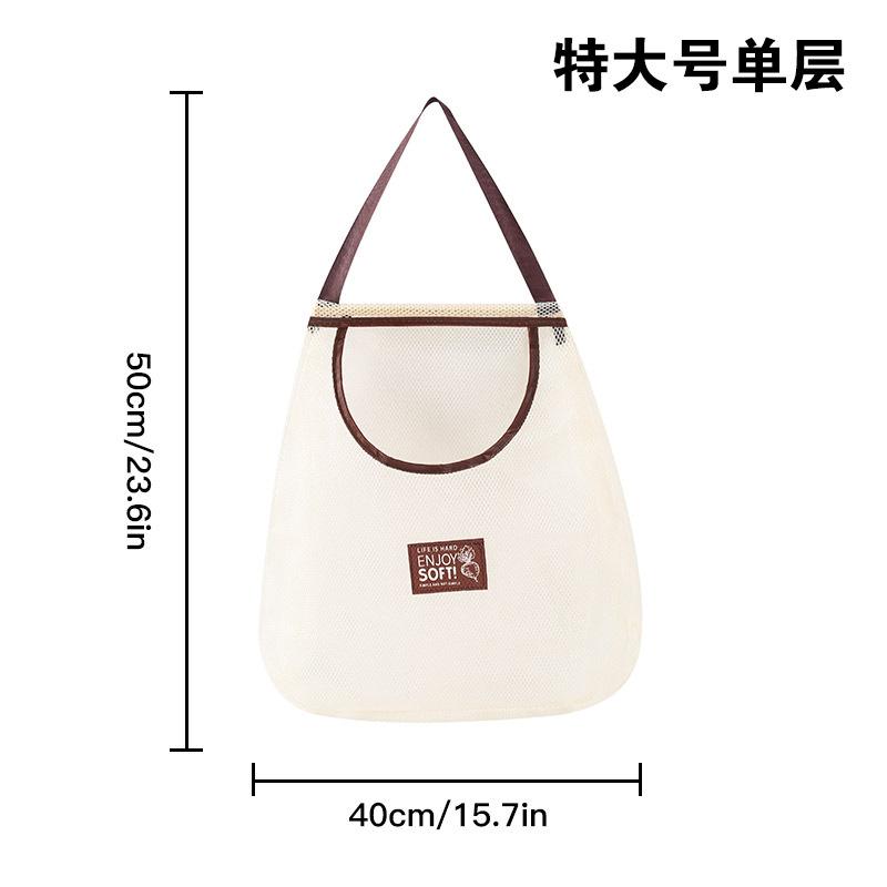 多功能储物袋便携购物袋收纳厨房墙壁挂式收纳袋葱姜蒜果蔬挂袋