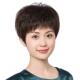 假发真发全真人发时尚 全头套自然减龄假发套 纹理短发中老年妈妈款