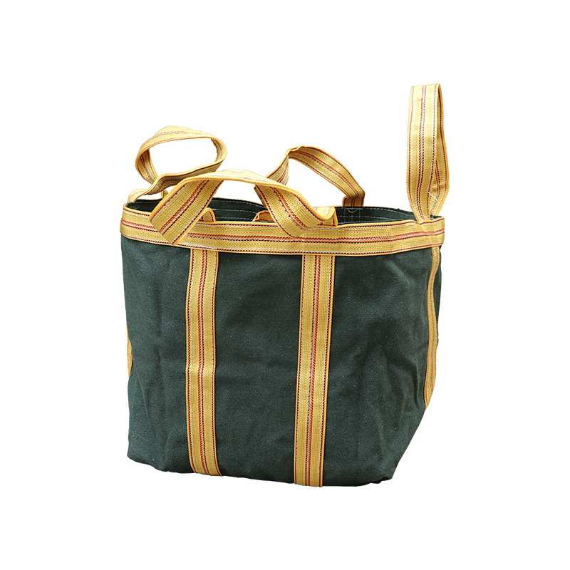 加厚帆布吨袋称重吊装袋高空吊物袋吊机专用帆布带圆形方形集装袋