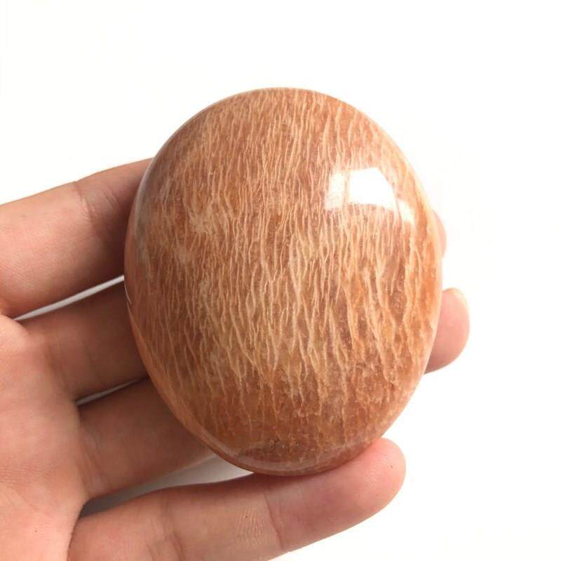 天然橙月光石把玩原石打磨随形跨境直播供货厂家手把件