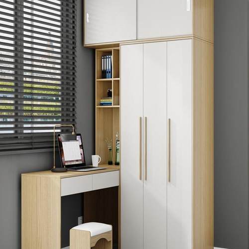 转衣柜角桌书一体组合电脑桌卧室家用小户型985儿童连体习学衣橱