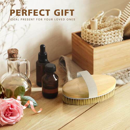 Dry Brushing Body Brush Bristle Dry Skin Exfoliating Scrub