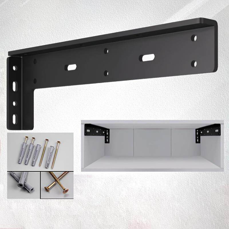 隐藏悬浮柜支悬空L隐形重型黑色吊码电视柜架浴室柜承吊柜形重托